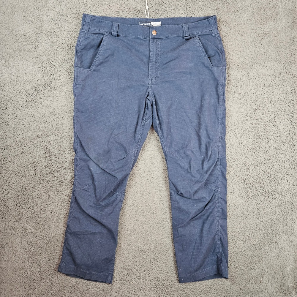 Carhartt Force Relaxed Fit Ripstop Utility Work Pants Navy Blue 40x30 BN5358-M